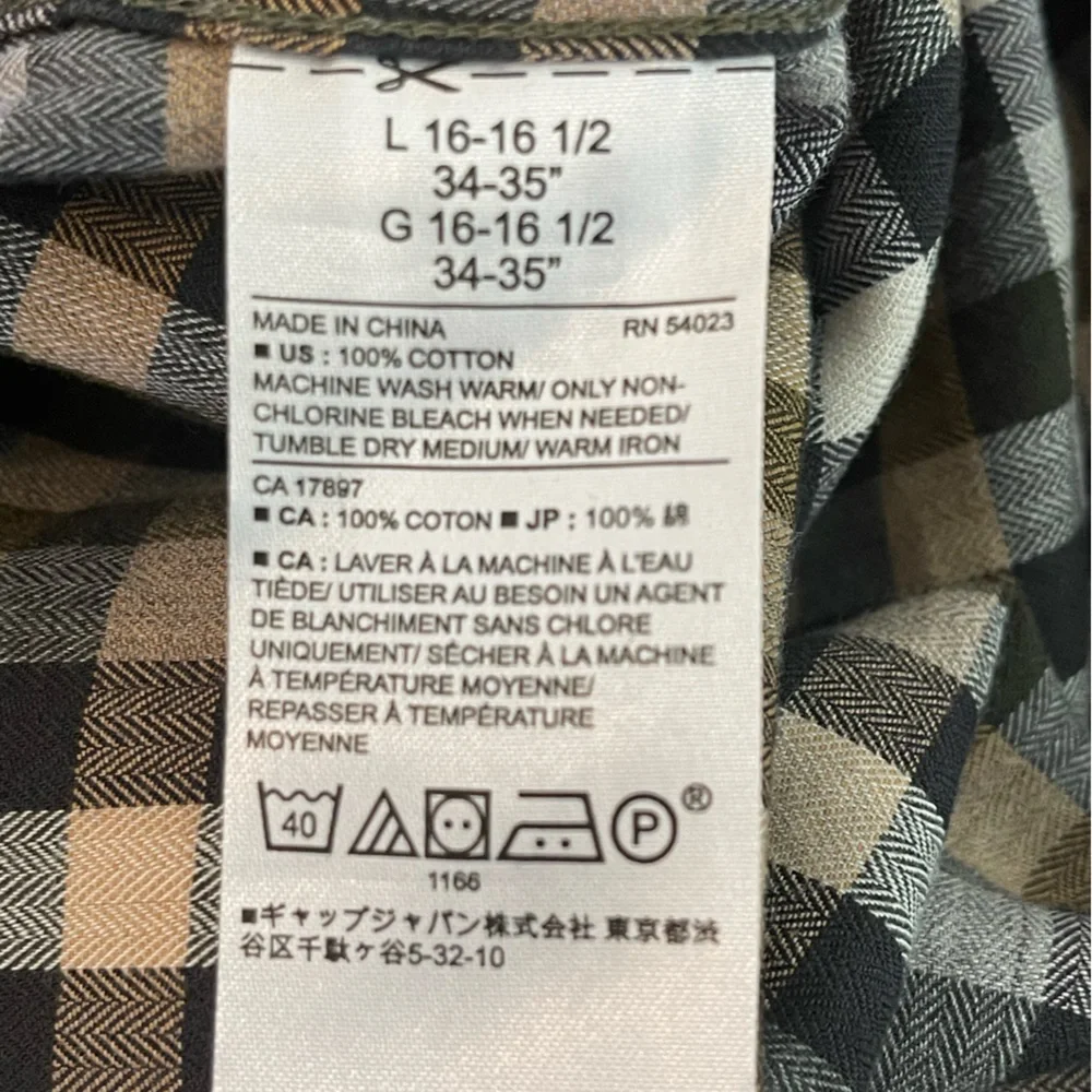 Banana Republic slim fit size large black/tan/green